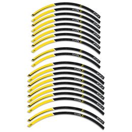 Wheel rim stickers carbon yellow