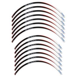 Wheel rim stickers IRIDEA DESIGN white red