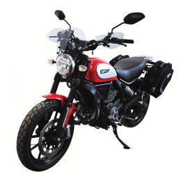 Kit cupolino basso ISOTTA fumè scuro per DUCATI Scrambler classic con attacchi