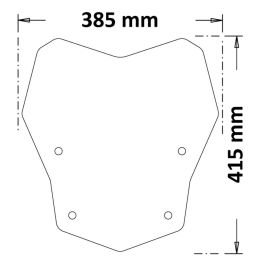 ISOTTA Klarrauchverkleidungskit 385x415mm mit enthaltenen Halterungen