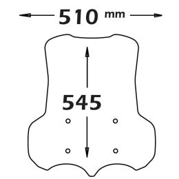 Cupolino alta protezione ISOTTA fumè chiaro 545x510x4mm per Moto guzzi v 85 tt senza attacchi
