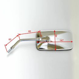 JMP left handlebar mirror homologated chrome BA19-Y0003C-L for Yamaha XV