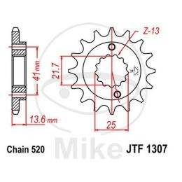 Ritzel 14Z Teilung520 Kawasaki ZX-6R 636 C Ninja ZX636C