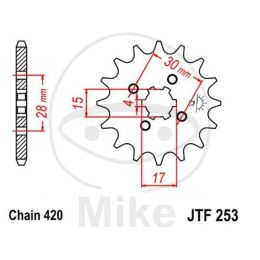 Ritzel 14Z Teilung 420-Honda MSX 125 JC61, JC61A NEU