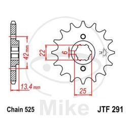 Ritzel 16Z Teilung525 Honda CB 450 S PC17