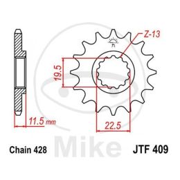 Ritzel 16Z Teilung428 Suzuki DR 125 S SF43A, SF43B