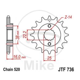 FRONT SPROCKET Z15 520 726.30.15