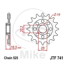 Ritzel 14Z Teilung525 Ducati Streetfighter 1100 S F100AA