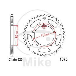 Motorrad hinter kettenrad JT JTR1075.39