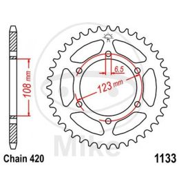 Couronne moto JT JTR1133.53