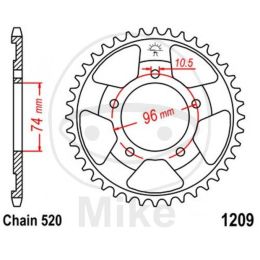 Couronne moto JT JTR1209.41