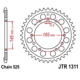 Motorrad hinter kettenrad JT JTR1311.44