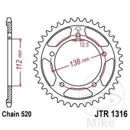 MOTORRAD HINTER KETTENRAD JT JTR1316.38