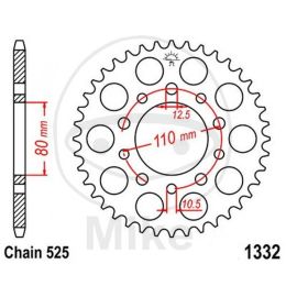 Motorrad hinter kettenrad JT JTR1332.36