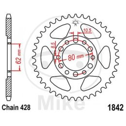 MOTORRAD HINTER KETTENRAD JT JTR1842.42