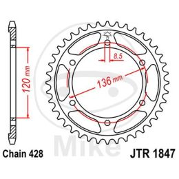 Motorrad hinter kettenrad JT JTR1847.57