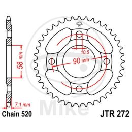 Couronne moto JT JTR272.31