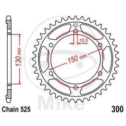 Couronne moto JT JTR300.49