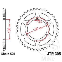 Motorrad hinter kettenrad JT JTR305.46