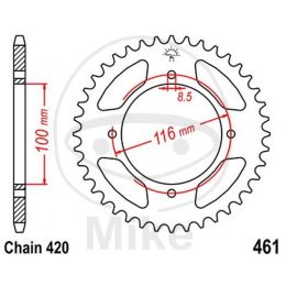Kettenrad51Z Teilung420 Kawasaki KX 85 B GroÃŸrad KX085B