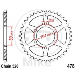 Couronne moto JT JTR478.45