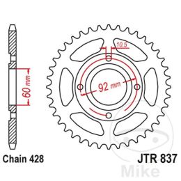 Couronne moto JT JTR837.39