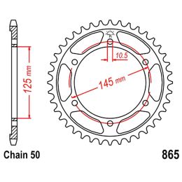 Couronne moto JT JTR865.45
