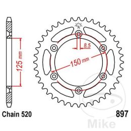 Motorrad hinter kettenrad JT JTR897.41