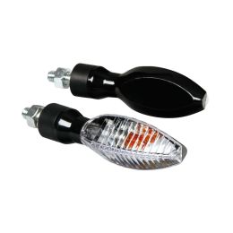 Frecce Lampa moto Kinesis 10W Nero omologate lente bianca luce arancio