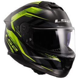 Casco Integrale LS2 FF808 STREAM II Fury Nero Lucido Giallo Hi-Viz