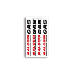 Malossi GAS mini stickers folder size 8x14 cm