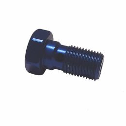M10X1 Blue Aluminum Brake Tube Bolt Single Banjo