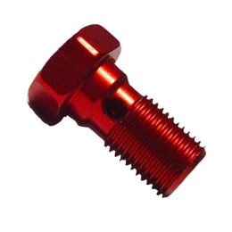 M10X1 Red Single Banjo Brake Hose Bolt