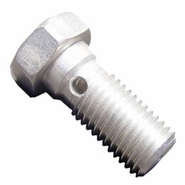 M10X1.25 Silver Brake Hose Bolt Single Banjo