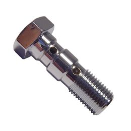 M10X1 Chromed Brake Pipe Bolt Double Banjo
