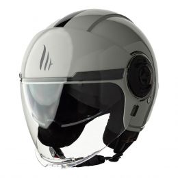 Casque Jet MT Helmets Viale SV S Solid A12 Gris Brillant