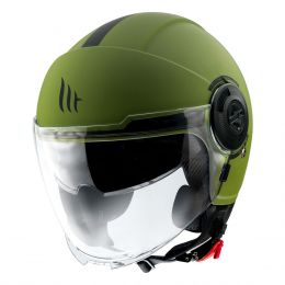 Jet Helmet MT Helmets Viale SV S Solid A6 Green Matt