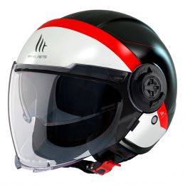 Jet Helm MT Helmets Viale SV S 68 Units A5 Weiß Rot Schwarz Matt