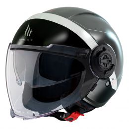 Jet Helm MT Helmets Viale SV S 68 Units D2 Schwarz Weiß Grau Matt