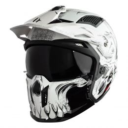 Modular Helmet MT Helmets Streetfighter SV S Darkness A1 Black White Gloss