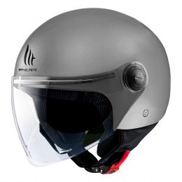 Casque Jet MT Helmets Street S Solid A12 Gris Brillant