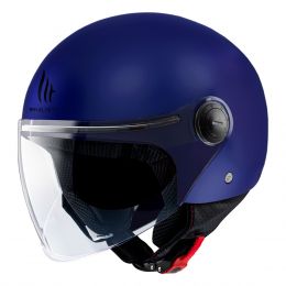 Jet Helmet MT Helmets Street S Solid A7 Blue Matt