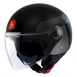 Jet Helm MT Helmets Street S Inboard D2 Schwarz Grau Matt