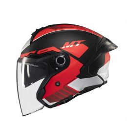Casco Jet MT HELMETS COSMO SV CRUISER B5 grigio/rosso opaco