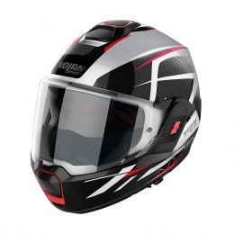 Modular Helmet NOLAN N120-1 Nightlife N-COM 027 Glossy White Red Black
