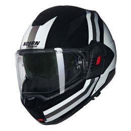 Casco modulare reversibile NOLAN N120-1 Lineo 348 nero bianco