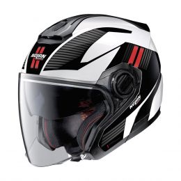 Hybrid Jet Helmet NOLAN N40-5 Crosswalk N-COM 035 Glossy White Black Red