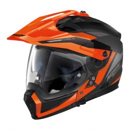 Modular Helmet NOLAN N70-2 X Stunner N-COM 052 Matte Black Orange