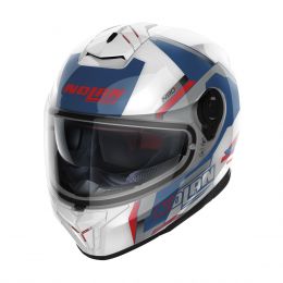 Full Face Helmet NOLAN N80-8 Wanted N-COM 075 Glossy White Red Blue