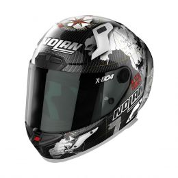 Full Face Helmet NOLAN X-804 RS U Carbon Replica Checa 024 White
